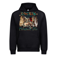 Black rockin around the christmas tree Urban Hoodie - CowGirlArtShop