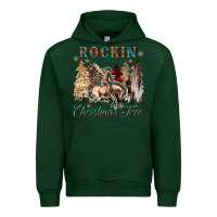 Forest Green rockin around the christmas tree Urban Hoodie - CowGirlArtShop