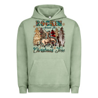 Pigment Oil Green rockin around the christmas tree Urban Hoodie - CowGirlArtShop
