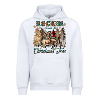 White rockin around the christmas tree Urban Hoodie - CowGirlArtShop