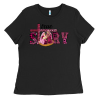 Black Pink Christmas true story holy family Ladies Tee - RanaPortraitStore