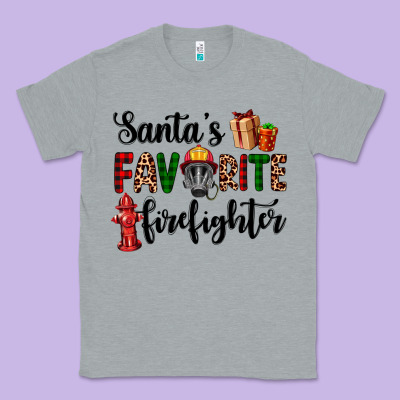 Santa's Favorite Firefighter Classic Tee Designed By Adodesignshop