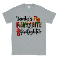 Heather Grey santa's favorite firefighter Classic Tee - AdoDesignShop
