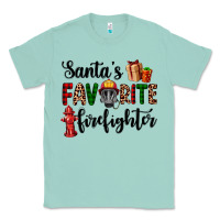 Seafoam santa's favorite firefighter Classic Tee - AdoDesignShop