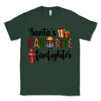 Sports Green santa's favorite firefighter Classic Tee - AdoDesignShop