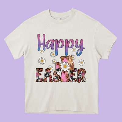 Happy Easter Cross Heavy Core Tee Designed By Artiststas