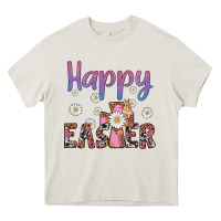 Cream happy easter cross Heavy Core Tee - Artiststas