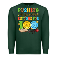 Sports Green pushing my teacher's buttons for 100 days Premium Sweatshirt - Artiststas