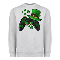 Heather Grey St Patricks Day Gamer Heavyweight Sweatshirt - Jasminsmagicworld