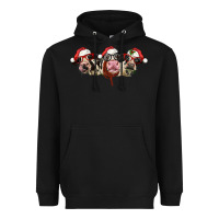 Black christmas holstein cows Heavyweight Hoodie - LillyAllenDesigns