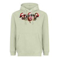 Matcha christmas holstein cows Heavyweight Hoodie - LillyAllenDesigns
