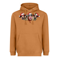 Meerkat christmas holstein cows Heavyweight Hoodie - LillyAllenDesigns