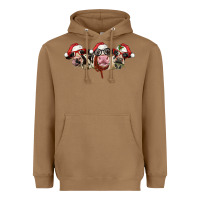 Toasted Coconut christmas holstein cows Heavyweight Hoodie - LillyAllenDesigns