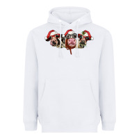 White christmas holstein cows Heavyweight Hoodie - LillyAllenDesigns