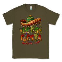 Army Green let's fiesta mexican hat Classic Tee - BarkalooDesign
