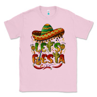 Bubblegum Pink let's fiesta mexican hat Classic Tee - BarkalooDesign