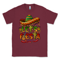 Burgundy let's fiesta mexican hat Classic Tee - BarkalooDesign