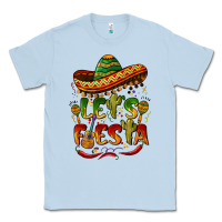 Dusty Blue let's fiesta mexican hat Classic Tee - BarkalooDesign