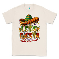 Natural let's fiesta mexican hat Classic Tee - BarkalooDesign