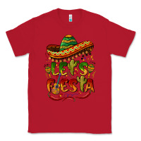 Red let's fiesta mexican hat Classic Tee - BarkalooDesign