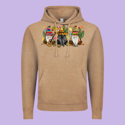 Mexican Gnomes Vintage Hoodie Designed By Ranaportraitstore