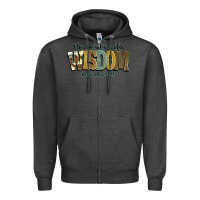 Charcoal Heather she speaks with wisdom proverbs 31 26 Zipper Hoodie - NancyCooperArtShop