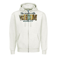 She Speaks With Wisdom Proverbs 31 26 Zipper Hoodie | Teevron