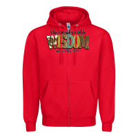 Red she speaks with wisdom proverbs 31 26 Zipper Hoodie - NancyCooperArtShop