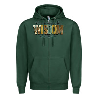 Sports Green she speaks with wisdom proverbs 31 26 Zipper Hoodie - NancyCooperArtShop
