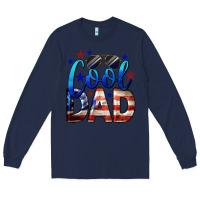 Navy Cool American Dad Long Sleeve Tee - LillyAllenDesigns