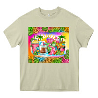 Mossy summer coffee cups Heavy Core Tee - Zillion Design Studio
