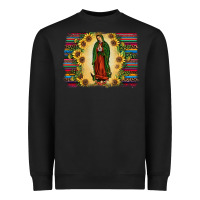 Black serape our lady of guadalupe2 Heavyweight Sweatshirt - JahusDesignShop