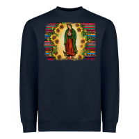 Navy serape our lady of guadalupe2 Heavyweight Sweatshirt - JahusDesignShop