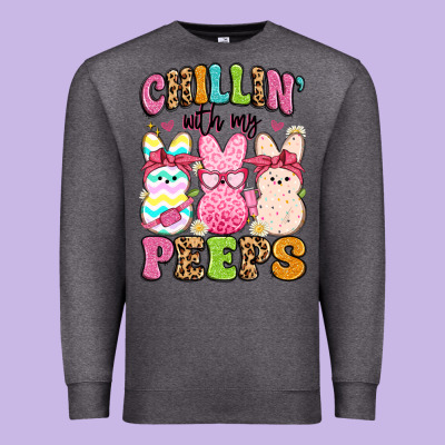 Chillin' With My Peeps Premium Sweatshirt Designed By Artiststas