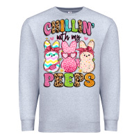 Heather Grey chillin' with my peeps Premium Sweatshirt - Artiststas
