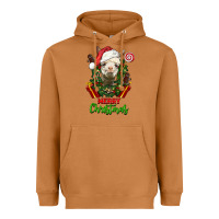Meerkat merry christmas alpaca face Heavyweight Hoodie - LillyAllenDesigns