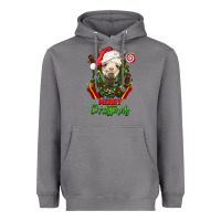 Storm merry christmas alpaca face Heavyweight Hoodie - LillyAllenDesigns