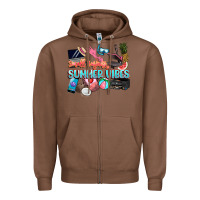 Chestnut small businesses summer vibe Zipper Hoodie - NancyCooperArtShop