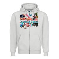Dove Grey small businesses summer vibe Zipper Hoodie - NancyCooperArtShop