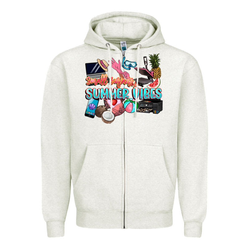 Small Businesses Summer Vibe Zipper Hoodie by NancyCooperArtShop | Teevron
