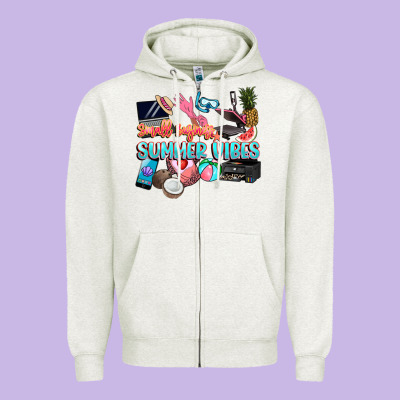 Small Businesses Summer Vibe Zipper Hoodie Designed By Nancycooperartshop
