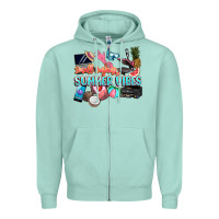 Seafoam small businesses summer vibe Zipper Hoodie - NancyCooperArtShop
