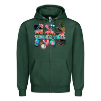 Sports Green small businesses summer vibe Zipper Hoodie - NancyCooperArtShop