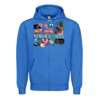 True Royal small businesses summer vibe Zipper Hoodie - NancyCooperArtShop