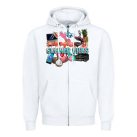 White small businesses summer vibe Zipper Hoodie - NancyCooperArtShop