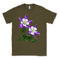 Army Green rocky mountain columbine Classic Tee - LillyAllenDesigns