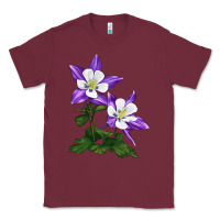 Burgundy rocky mountain columbine Classic Tee - LillyAllenDesigns
