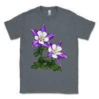 Charcoal Heather rocky mountain columbine Classic Tee - LillyAllenDesigns
