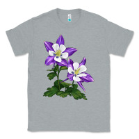 Heather Grey rocky mountain columbine Classic Tee - LillyAllenDesigns