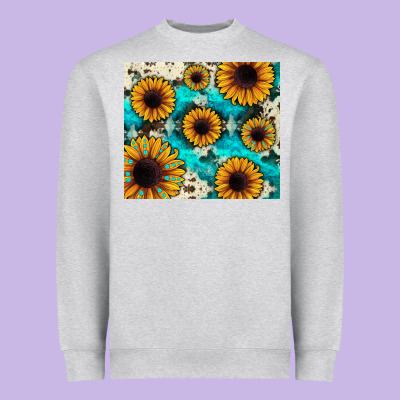 Gemstone Sunflower Heavyweight Sweatshirt Designed By Jahusdesignshop